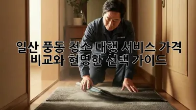 일산 풍동 청소 대행 서비스: 가격 비교와 현명한 선택 가이드